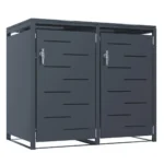 Magazie depozitare pubele CCG-02, metal, gri, 134 x 80 x 116 cm - imagine 6