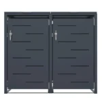 Magazie depozitare pubele CCG-02, metal, gri, 134 x 80 x 116 cm - imagine 2