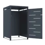 Magazie depozitare pubele CCG-01, metal, gri, 69 x 80 x 116 cm - imagine 3