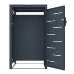 Magazie depozitare pubele CCG-01, metal, gri, 69 x 80 x 116 cm - imagine 4